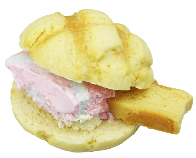 『新メニュー』メロンパンアイス パステルマーブル