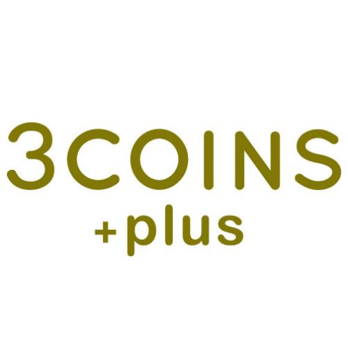【3月18日OPEN!!】3COINS+plusのロゴ