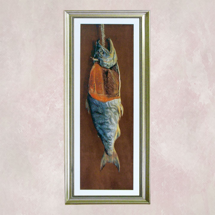 御馳走　素晴らしき「めざしの土光さん」ならぬ「鮭」高橋由一シルクスクリーン！　お魚おいしい！