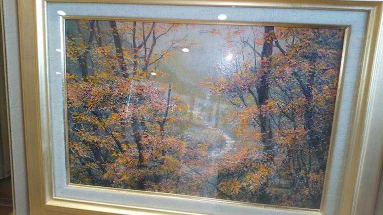 深尾多加緒画家「湖北の山」　原画油絵！8/18まで。