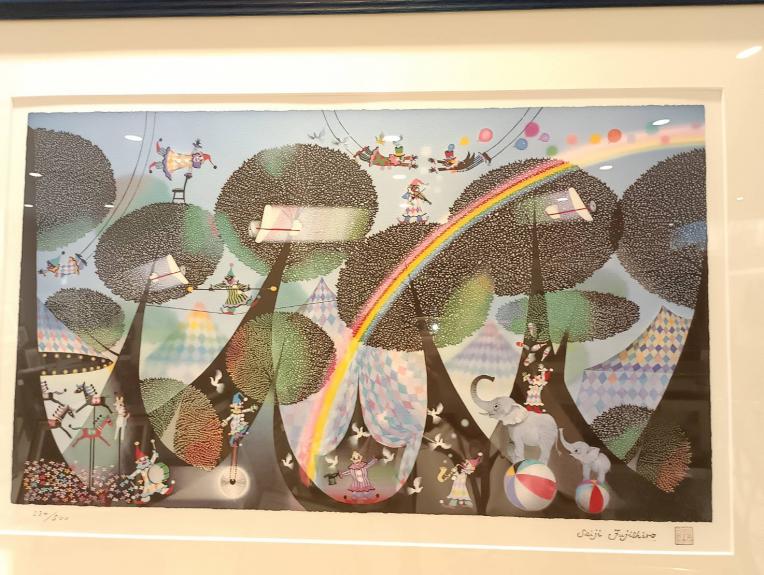 雲の中に虹を見る！藤田嗣治版画！