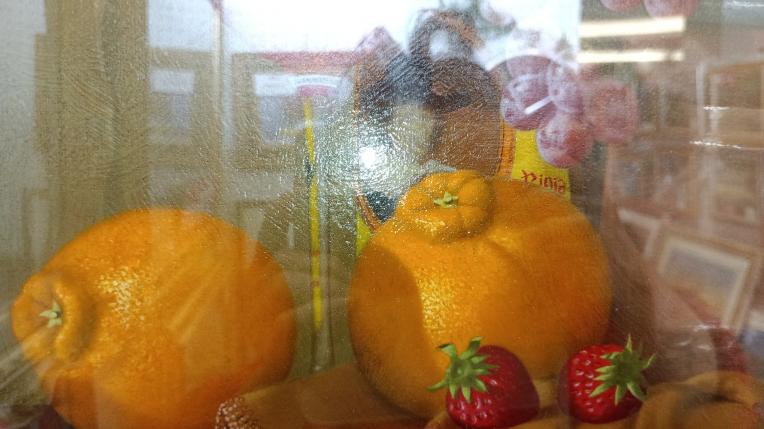 油絵　免疫力を高めるには、自然の食べ物一番！