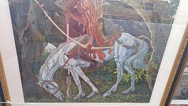 年末特別セール！「馬」原画油絵 大特価！「幸福」60万→15万