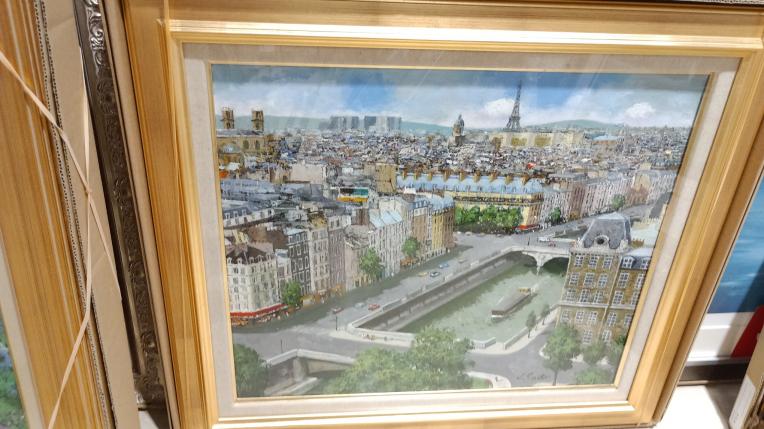 斎藤要続々と新入荷！！１　「パリ」エッフェル塔の見えるパリはいかが？　原画油絵