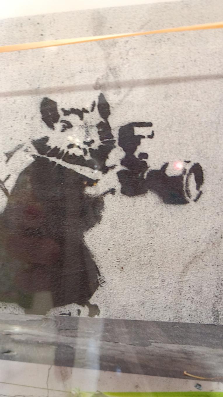 バンクシーポスター。話題のお絶えない画家　人の心にメッセージ！版画もあります。