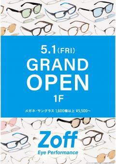 【NEW OPEN】Zoff ピエリ守山店 5/1(金)