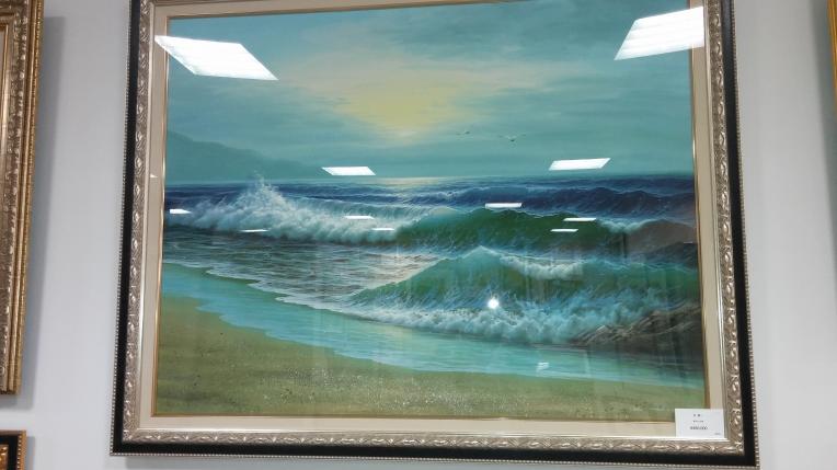 宇宙は意識の海！桂慶一油絵「朝焼けの海」！