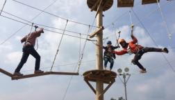 晴れた日はアスレチックだ！