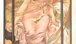 安らぎが始まる。ミュシャ「1日の刻」（朝･昼・夕・夜）！4枚展示販売中！割引セール！