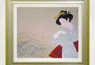 ほら、ホタルが・・・またホタルの季節がやってきました！上村松園日本画家のシルクスクリーン販売中です。