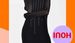 ゴージャスなニットワンピース