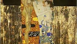 家族の「愛」は深まるばかり。クリムト絵画「人生の三時期」シルクスクリーンより