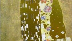 美しい言葉「あなたは、わたしの愛する子、わたしはあなたを喜ぶ。」クリムト絵画シルクスクリーン版画！