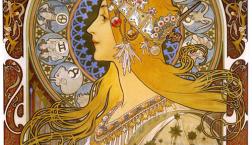 より多くの人の幸福！アルフォンス・ミュシャの芸術哲学！タロットカードでおなじみの　まるでお花のような女性たち　アルフォンス・ミュシャ絵画シルクスクリーン定価の30～50％OFF！