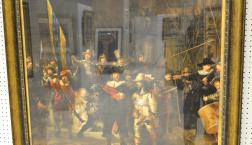 まだ間に合う大切なお父様へ　レンブラント「夜警」シルクスクリーン版画　強く優しいお父様へのメッセージにいかがですか？