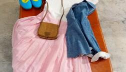 ポップな帽子とレトロなスカートコーデ☆