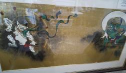  地球の風　風神よ,風邪は退散！！！尾形光琳「風神雷神」シルクスクリーン版画！