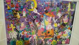 「さあ　ハロウィンパーティーの始まりだ！！」　ホラグチカヨ版画シルクスクリーン！入荷！　特別価格にて！お早めに！