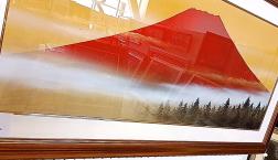 日本画　原画　佐藤健生「赤冨士」「白富士」日本の誇り！