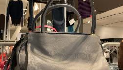 【ブランドバッグ】Chloeのグレーレザーハンドバッグ