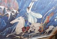 年末特別セール！「馬」原画油絵　大特価！「幸福」６０万→１５万　税込み　上村松篁２点セット　シルクスクリーン版画