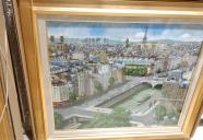 斎藤要続々と新入荷！！１　「パリ」エッフェル塔の見えるパリはいかが？　原画油絵