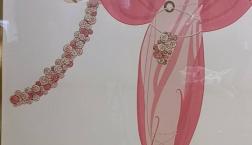 エルテ　「レッド　ドレス」シルクスクリーン版画　可愛い！額付き！