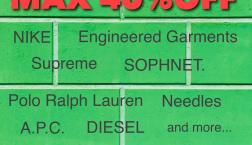 【更に値下げ！】SELECTED BRAND最大40%OFF！