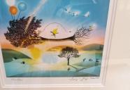 藤城清治　皇太妃のおり美智子切望され献上された版画・愛子様のご誕生を祝い喜びの気持ちを込めた絵画版画！