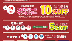 4月エポスカードご利用ご優待『おトクDAYカレンダー』
