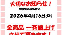 ◆◆◆ スプリングセール＆価格改定のご案内 ◆◆◆