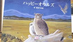 ハッピーオウルズ　南　善康　作品　原画　可愛いフクロウの絵画！！