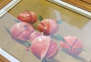 子孫繫栄絵画　「ザクロ」安田英明　原画油絵！　その他多数歓喜な絵画！
