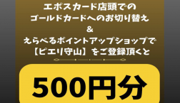 ピエリ守山限定　エポスゴールドカード切替キャンペーン！